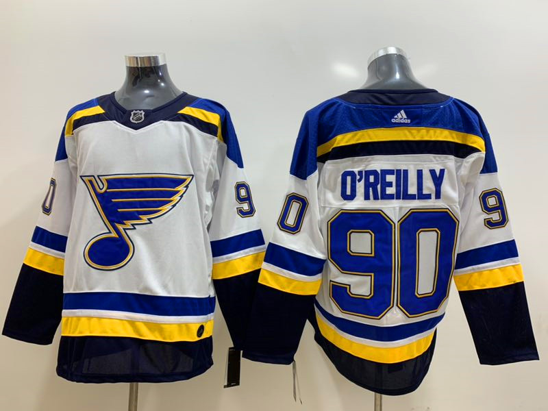 Men's St. Louis Blues Ryan O'Reilly #90 White Breakaway Jersey